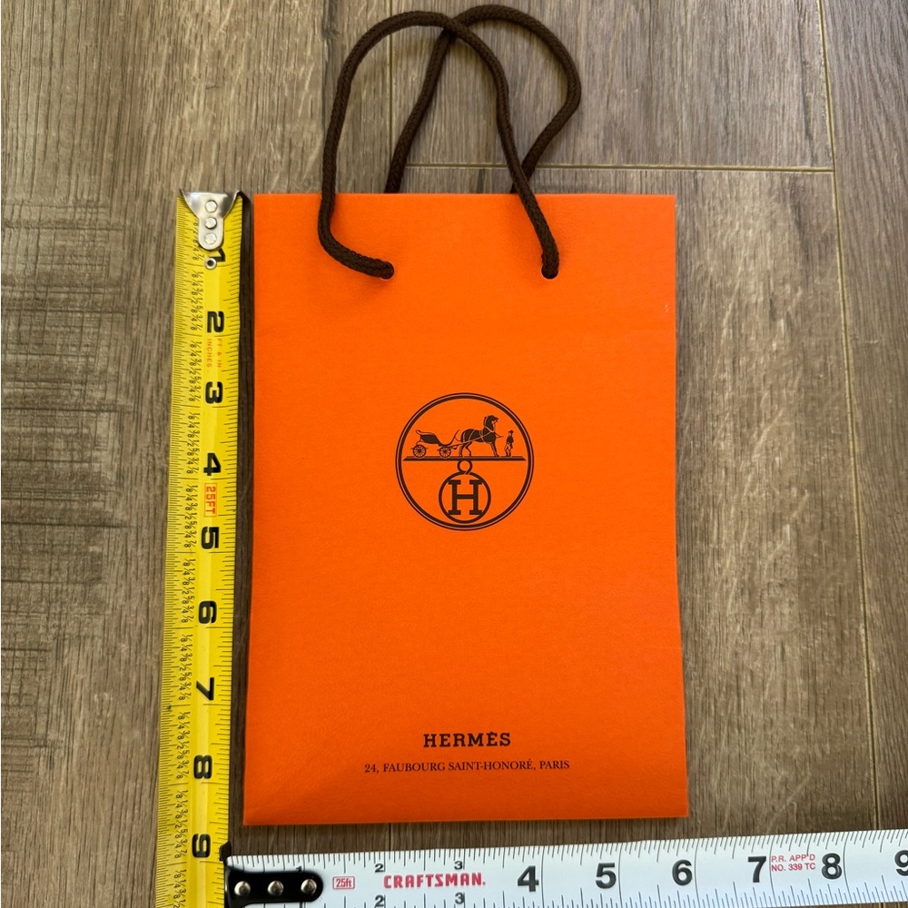 Hermes Small Orange Shopping Gift bag
